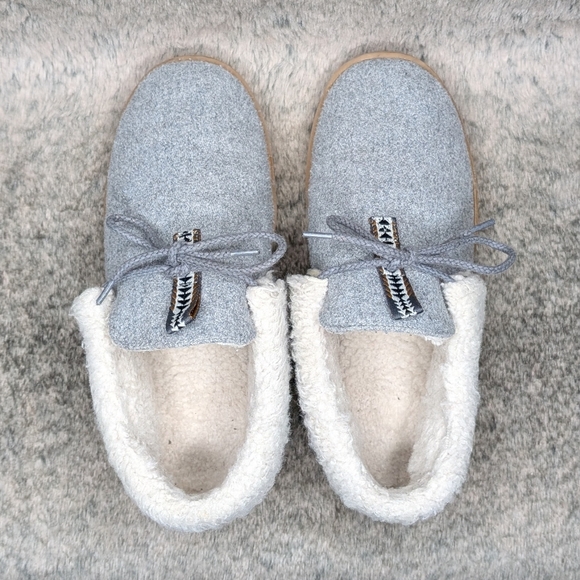 Pendleton Caravan Cabin Fold Wool Slipper Grey Women's 8 - Picture 6 of 12
